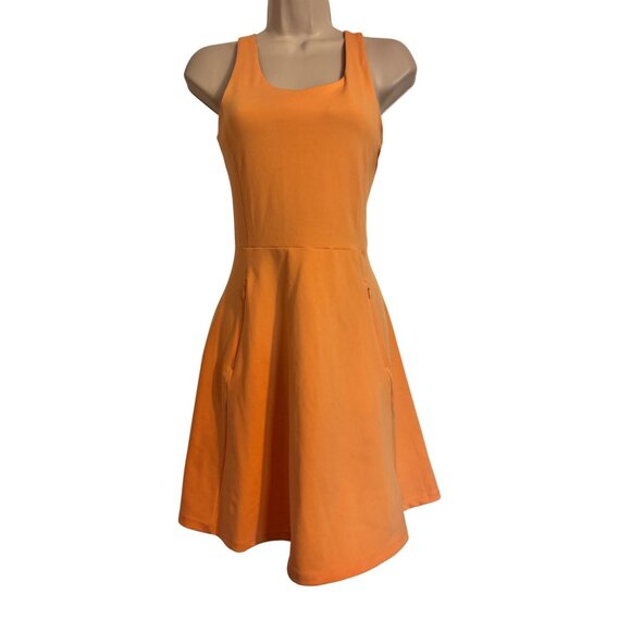 Zella Peach Tennis/Golf Size XS Midi Dress Pockets Racer Back NWT Stretch Padded - Picture 10 of 10
